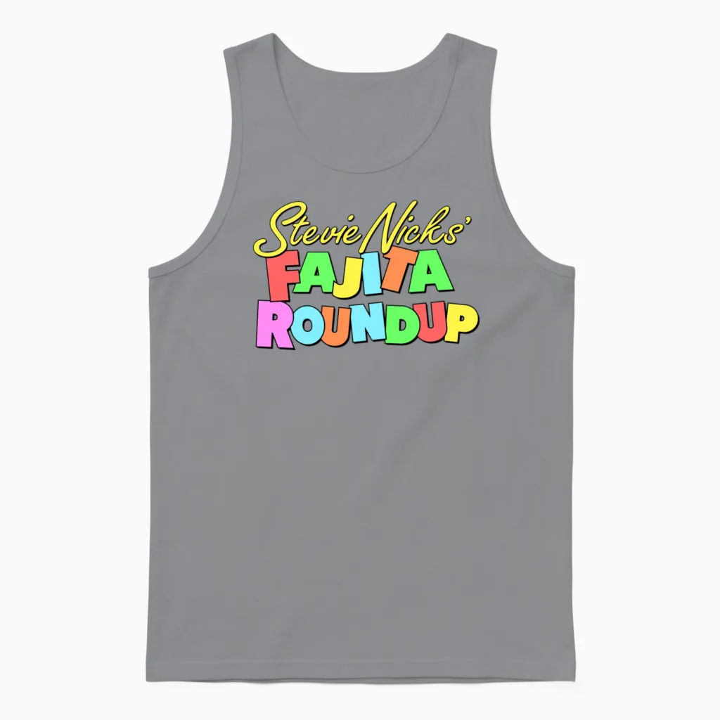 Stevie Nicks Fajita Roundup Logo Only Snl by Kelly Unisex Tank Top in Sport Grey