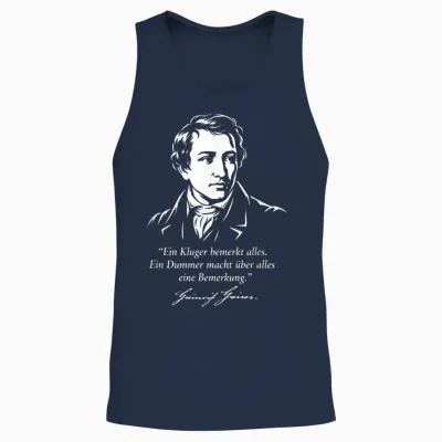 Heinrich Heine Zitat Ein Kluger Bemerkt Alles Unisex Tank Top - Navy