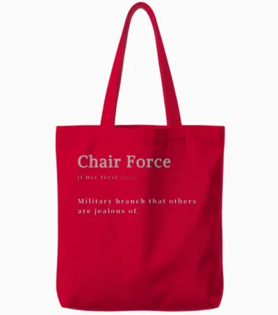 Chair Force Tote Bags - Red