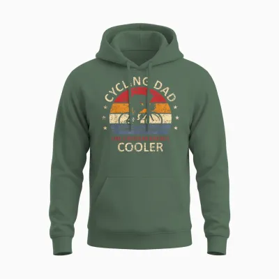 Radfahrer Papa Wie Ein Normaler Vater Nur Cooler Cycling Unisex Hoodie - Military Green