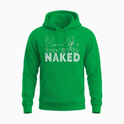 Nudist Nude Naked Woman Gift Unisex Hoodie - Irish Green