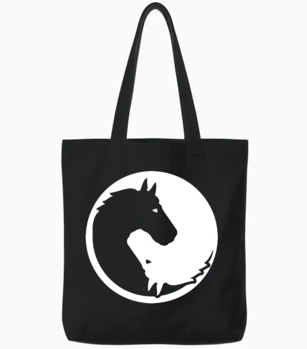 Horse - Lovers Tote Bags in Black