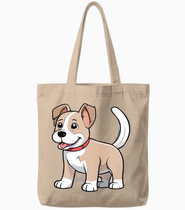 Dog Lovers Tote Bags in Natural
