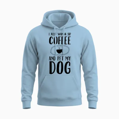 Pet Dog Unisex Hoodie - Light Blue