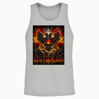 Deutschland T-Shirt Trikot Deutsche Flagge Germany Unisex Tank Top - Ash