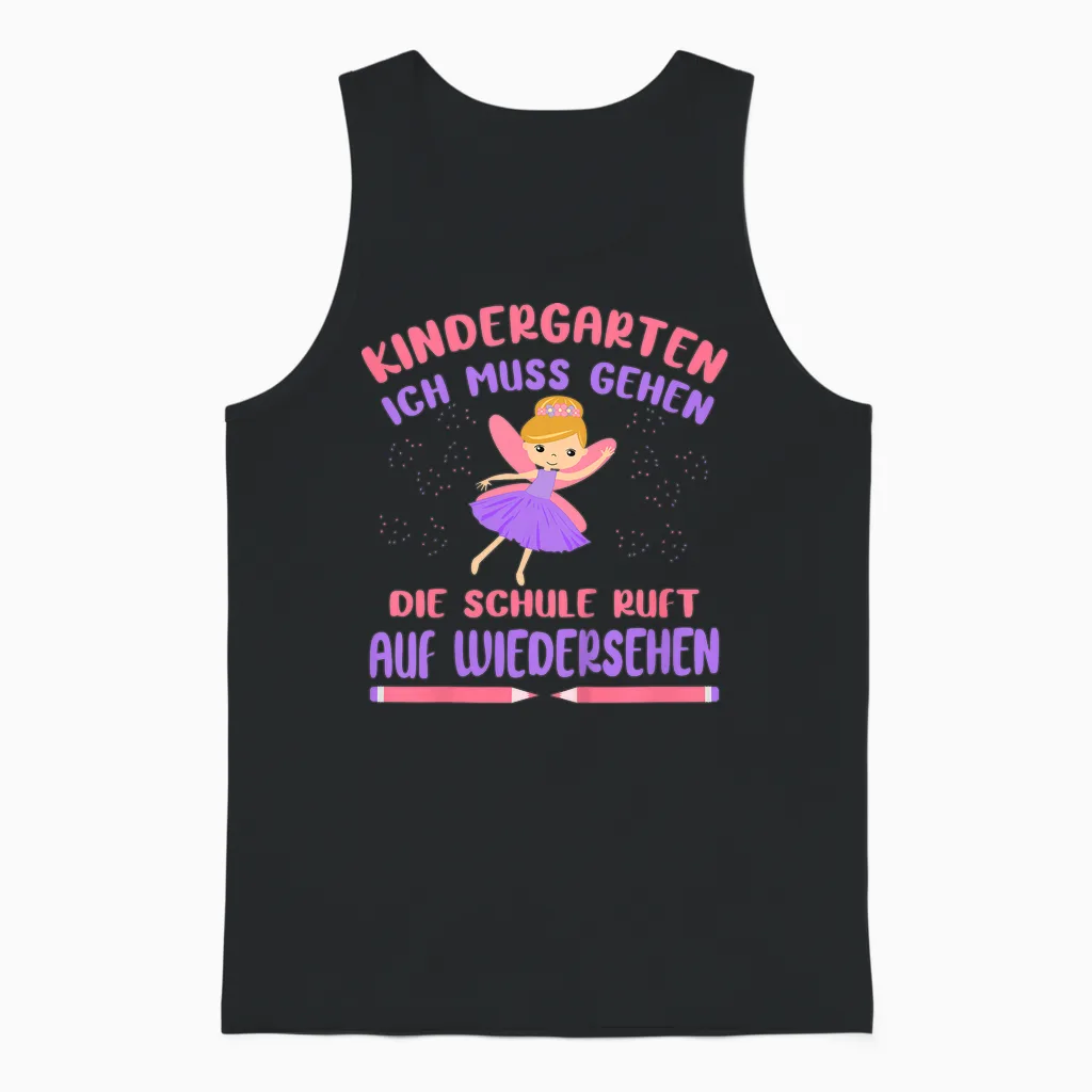 Kinder Kita Abgänger 2026 Fee Schule Ruft Schulkind Mädchen Unisex Tank Top in Black
