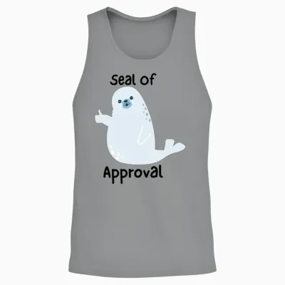 Funny, Seal of Approval Unisex Tank Top - Sport Grey