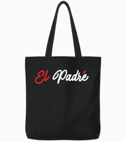 Homme El Padre Papa Humour Fête Des Pères Famille Homme Cadeau T-Shirt Haut De Gamme Tote Bags - Black