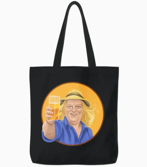 Phil Harding Time Merch Tote Bags in Black