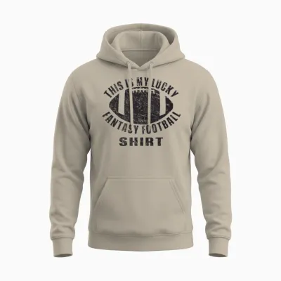 My Lucky Fantasy Football Shirt Vintage Football Season Unisex Hoodie - Sand