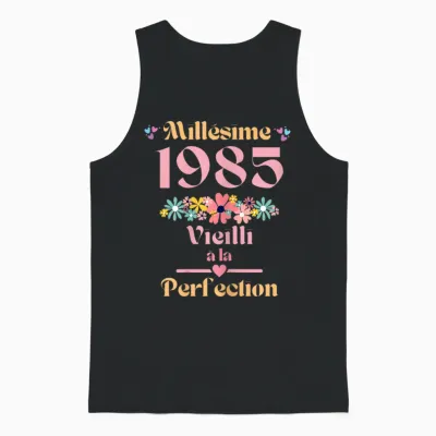 39 Ans Femme 1985 Idée Cadeau Anniversaire Drôle Humour Mama T-Shirt, Black, Female X-Small Unisex Tank Top - Black
