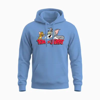 Tom and Jerry Catch Me Unisex Hoodie - Carolina Blue