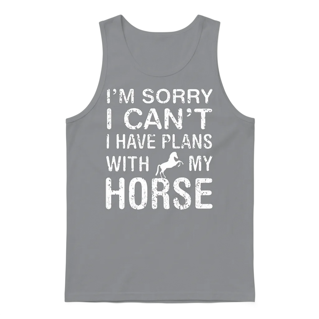 I Have Plans with My Horse Funny Horse Owner Unisex Tank Top - Sport Grey