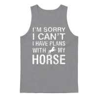 I Have Plans with My Horse Funny Horse Owner Unisex Tank Top - Sport Grey – 1