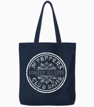 The Beatles Sgt Peppers Lonely Hearts Club Band Official Roc Tote Bags - Navy