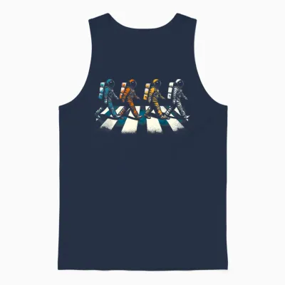Retro Astronaut Weltraum Geschenke Männer Kinder Frauen Lustig Weltraum Unisex Tank Top - Navy