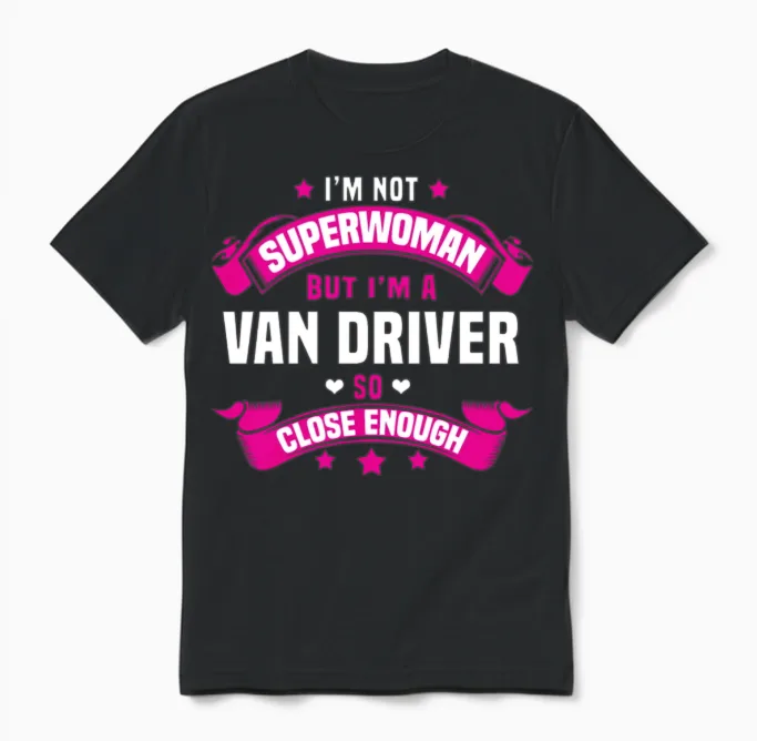 Van Driver Unisex T-Shirt in Black