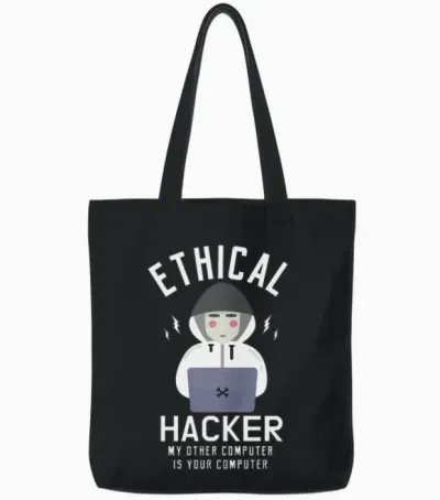 Hacker Gifts for a Ethical Hacker Tote Bags - Black