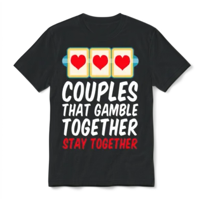 Gambling Funny Couple Unisex T-Shirt - Black