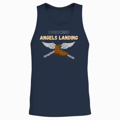 Angels Landing Hike Hiking Zion Utahnational Park Unisex Tank Top - Navy