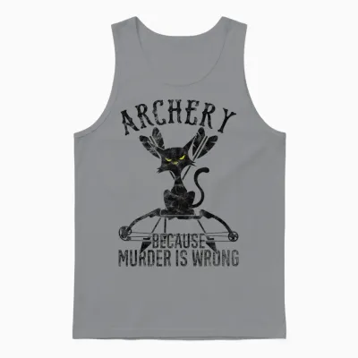Archer Sport Archery Meme Meh Cat Unisex Tank Top - Sport Grey