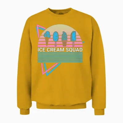 Ice Cream Retro Unisex Sweatshirt - Gold