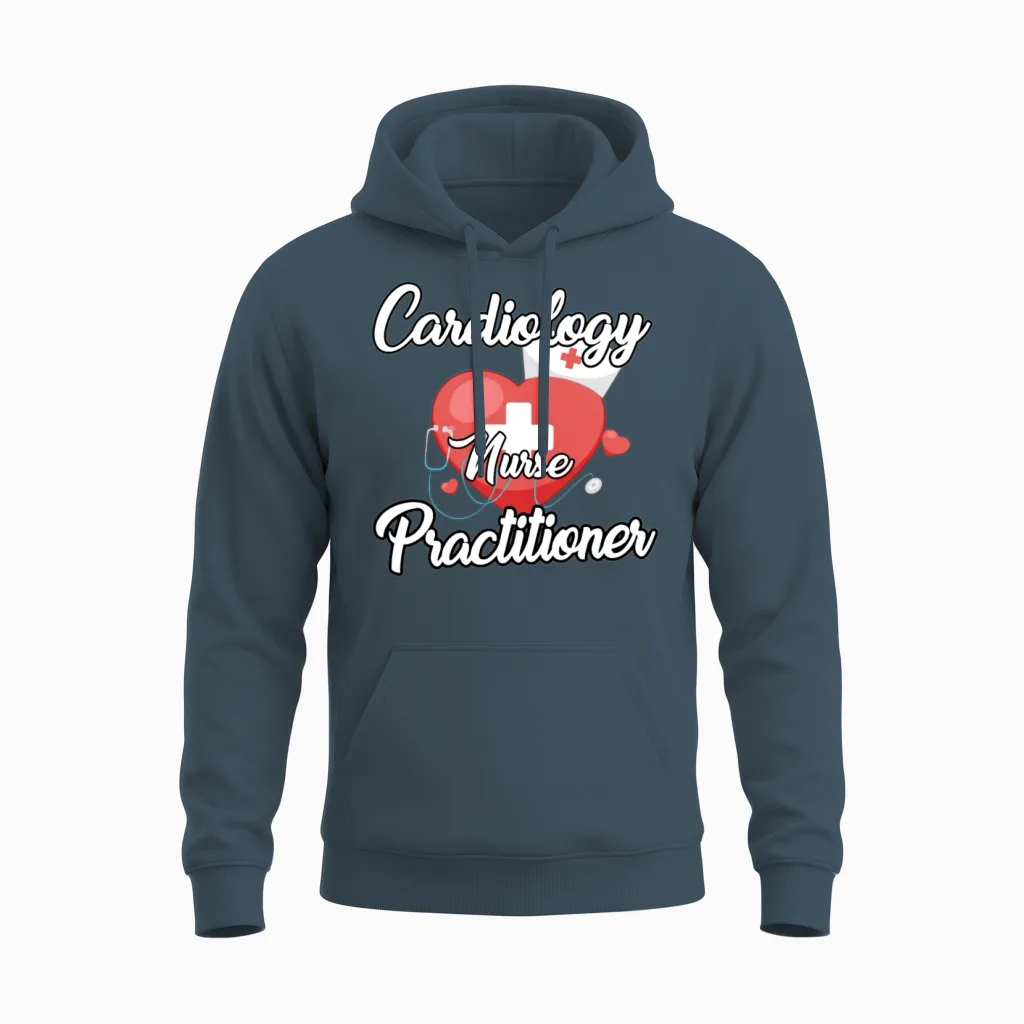 Cardiology Nurse Practitioner Apparel Unisex Hoodie in Dark Heather