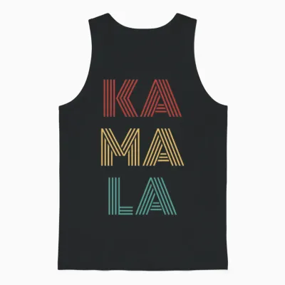 Kamala Harris Retro Typography Unisex Tank Top - Black