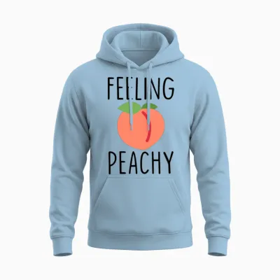 Feeling Peachy Unisex Hoodie - Light Blue