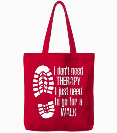 Outdoor Hiking Walk Walking Hike Tote Bags - Red