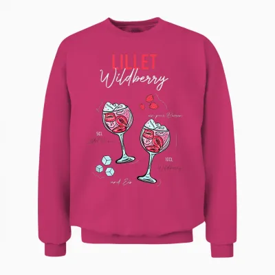 Wildberry Lillet Fruits Cocktail Summer Alcohol T-Shirt, Black Unisex Sweatshirt - Heliconia