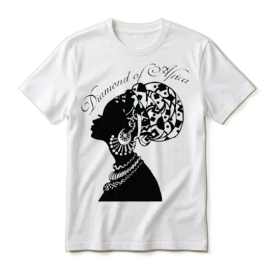 Diamond of Africa Black Power Unisex T-Shirt - White
