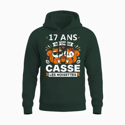 Humour 17 Ans Mariage Drole Anniversaire Couple 17 Ans Unisex Hoodie - Forest