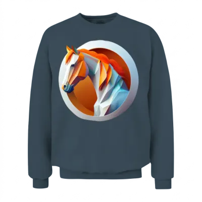 Majestic Horse Head Unisex Sweatshirt - Dark Heather