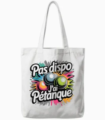 J’peux Pas J’ai Pétanque Humour Pétanque Boules Jeu Tote Bags - White
