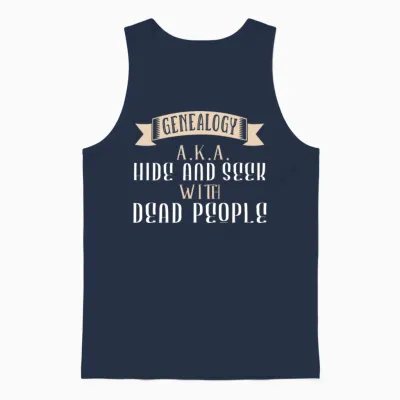 Genealogy Genealogist Unisex Tank Top - Navy