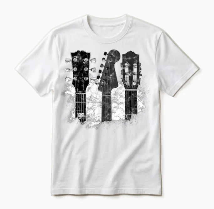 T-Shirt with German Text "guitarists" Unisex T-Shirt in White