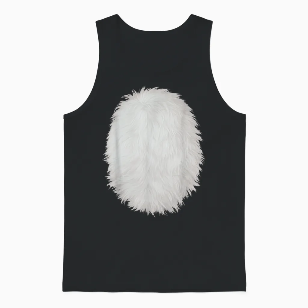 White Belly Costume Diy Cosplay Panda Bear Cat Skunk Deer Unisex Tank Top in Black