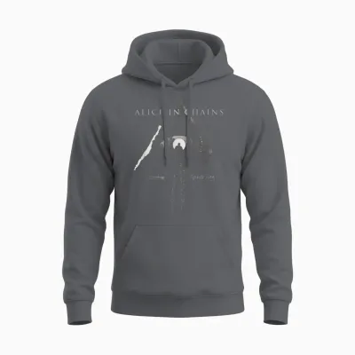 Alice in Chains - Rainier Fog T-Shirt, Black, S Unisex Hoodie - Charcoal