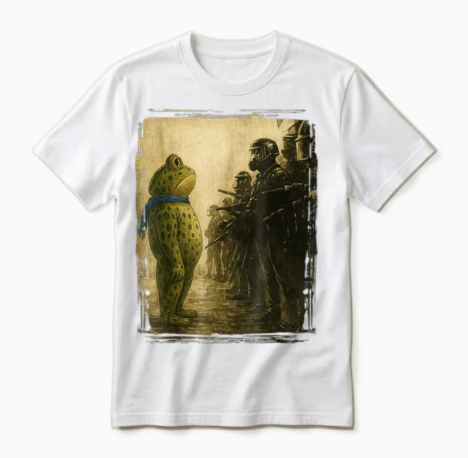 Retro Portland Frog Vintage Reptiles & Exotics Unisex T-Shirt in White
