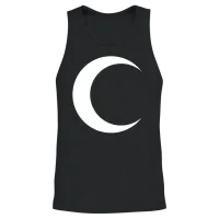 Crescent Moon Unisex Tank Top - Black – 2