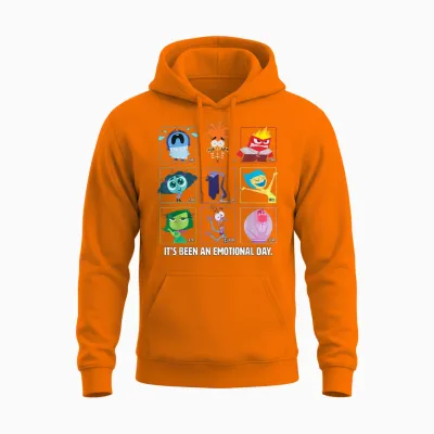 Disney and Pixar's Inside Out 2 Emotions an Emotional Day Unisex Hoodie - Safety Orange