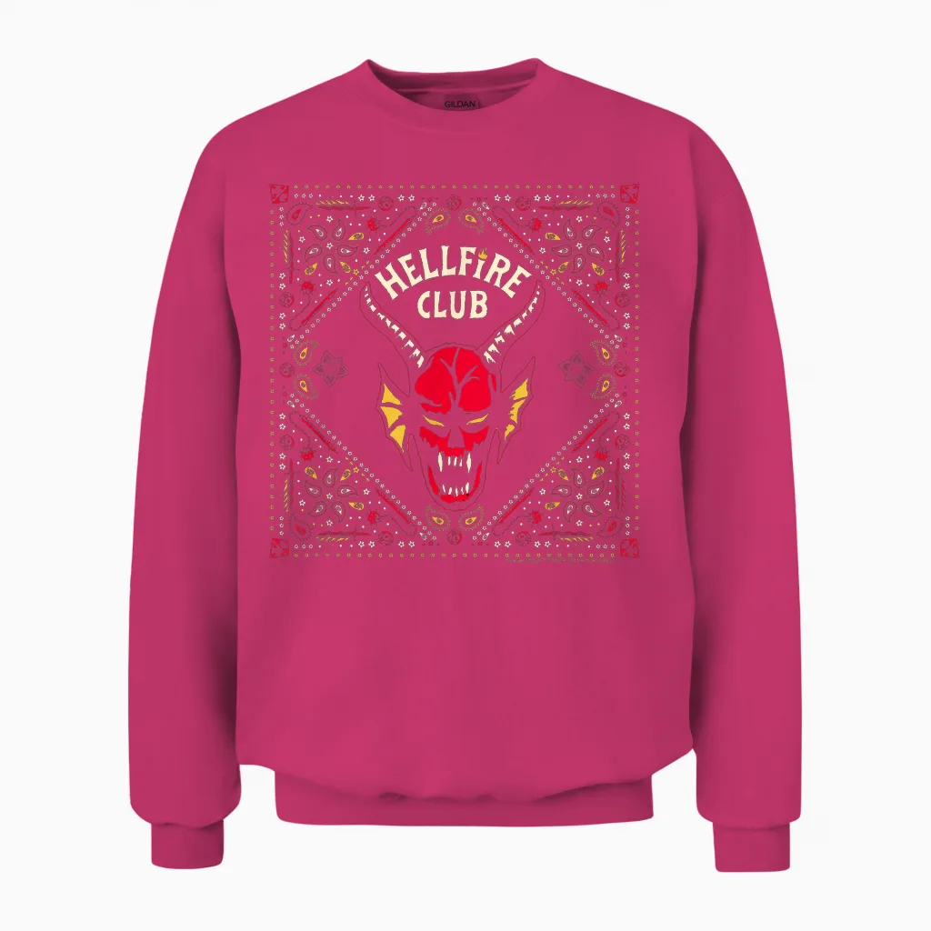 Stranger Things Dice Design Hellfire Club T-Shirt, Black, S Unisex Sweatshirt in Heliconia