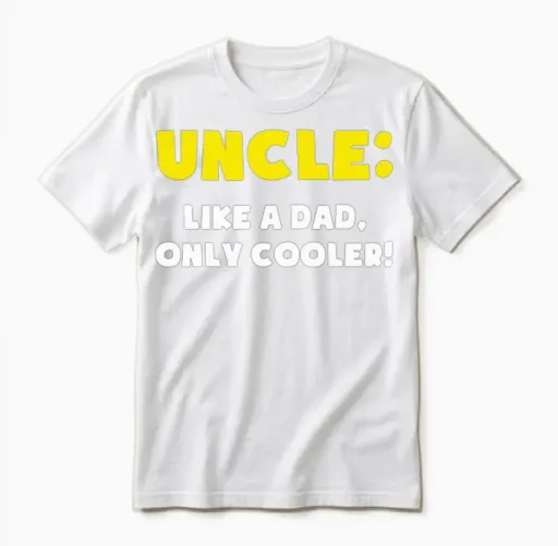 Uncle Like a Dad Only Cooler Unisex T-Shirt in White