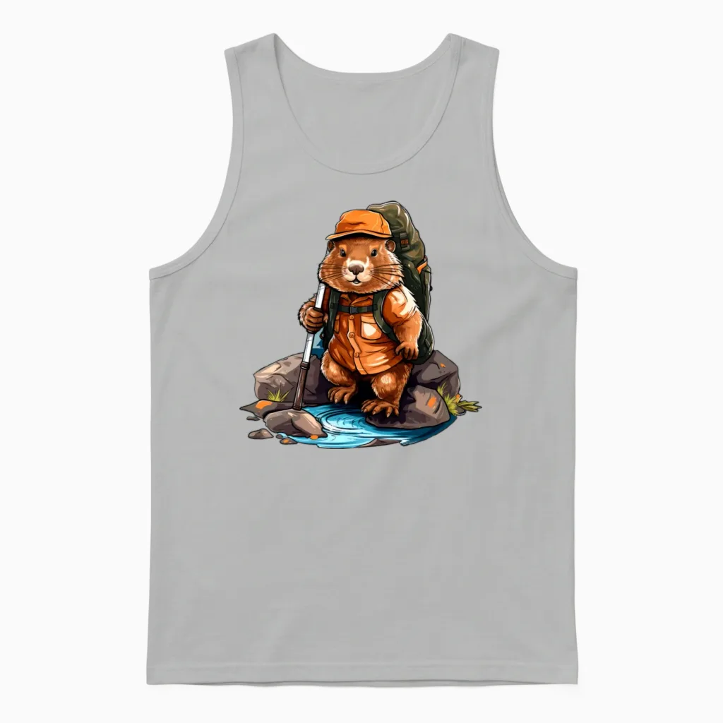 Beaver Hiking / Mountaineering Beaver Unisex Tank Top in Ash