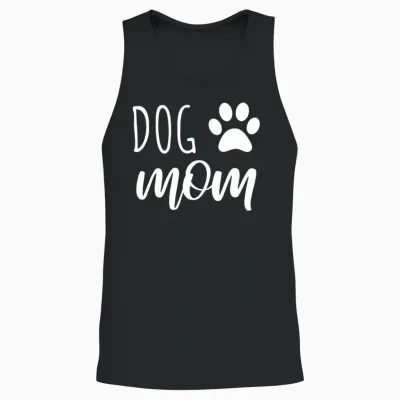 Dog Mom - Love Dogs Unisex Tank Top - Black