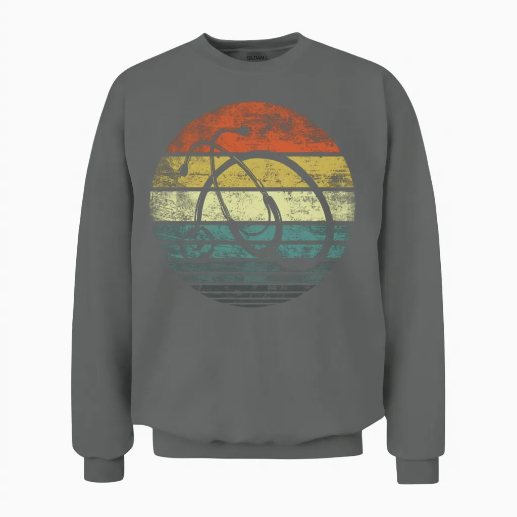 Funny Nurse Retro Vintage Nurses Unisex Sweatshirt - Graphite Heather