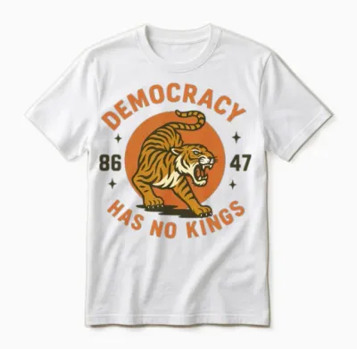 Democracy Has No Kings Unisex T-Shirt - White