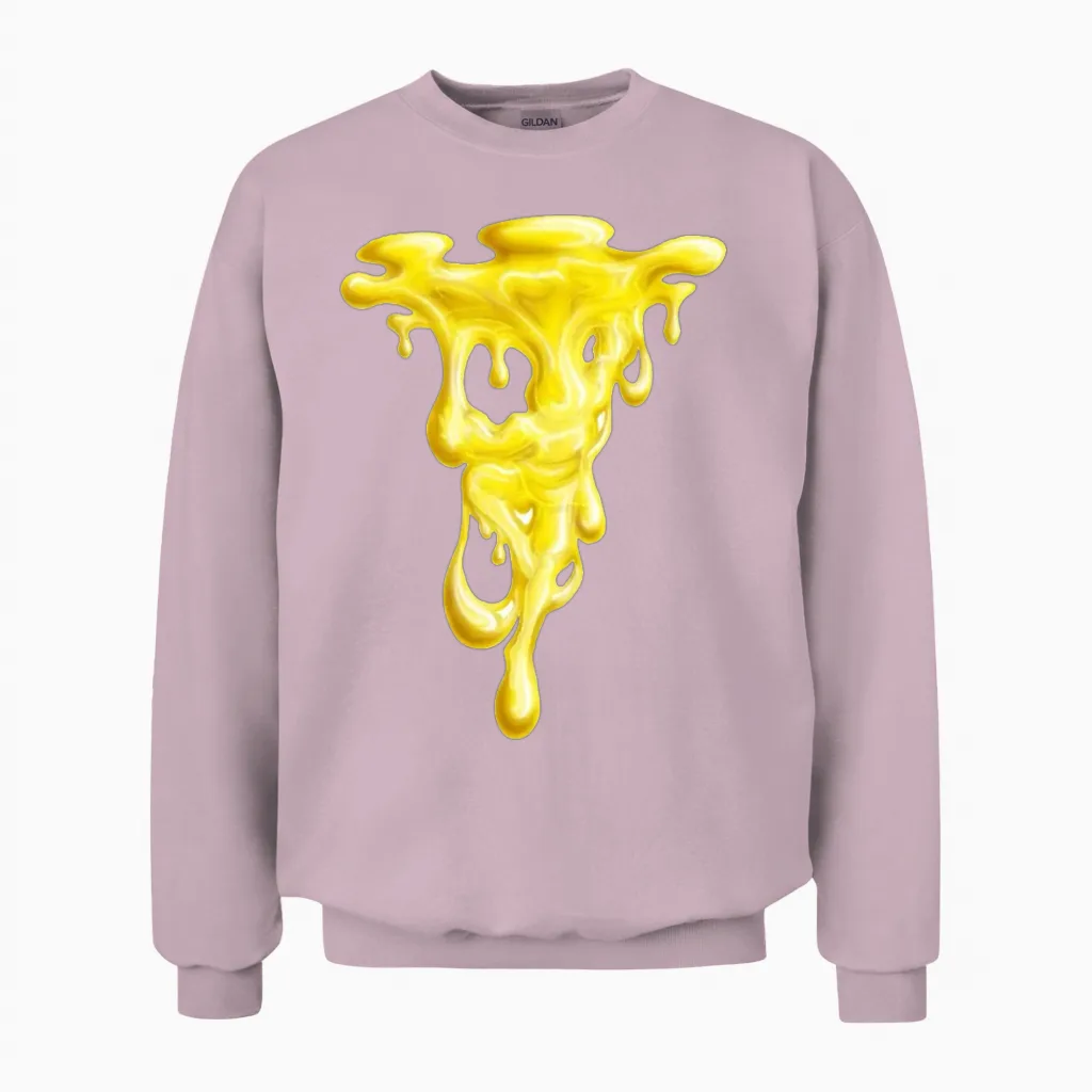 Yellow Unisex Sweatshirt in Light Pink