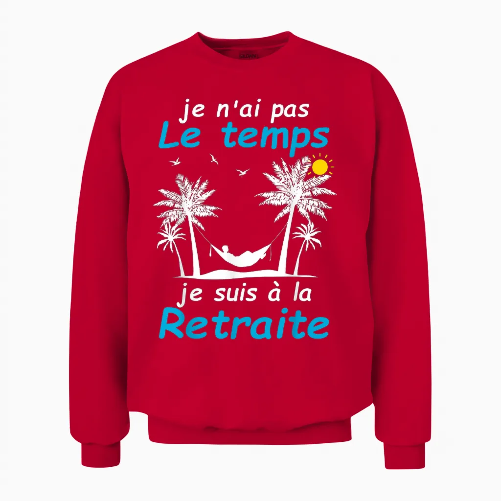Retirement Gift Idea for Men Women Funny Retirement T-Shirt, Black, S Unisex Sweatshirt in Red